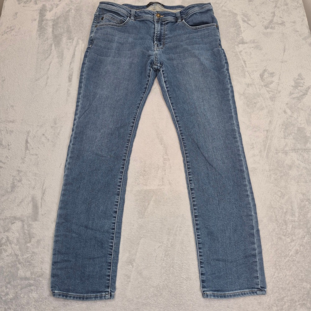 Liverpool 38x34 (32) Mens Filmore Medium Wash Straight Leg Jeans